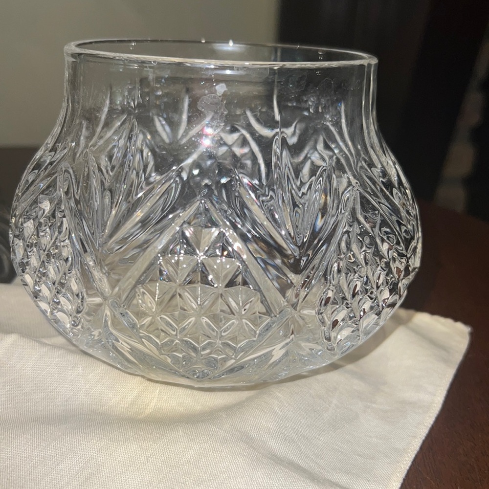 Crystal bowl/vase Fontenay Cristal d'Arques Rose Bowl Vase 24% Crystal